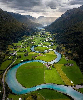 Norway valley river